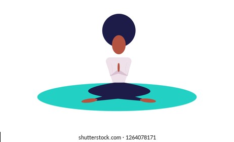 girl or woman doing yoga poses, sport, health and relax, meditation vector illustration