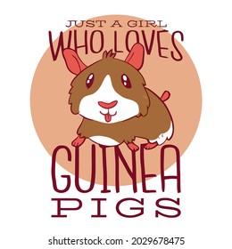 girl woman guinea pig love pet unisex design vector illustration for use in design and print wall art poster canvas