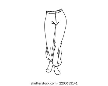 Girl, woman outfits, clothes, dress line art drawing, continues line vector illustration