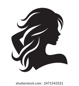Girl, woman vector silhouette illustration eps 10 file