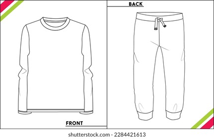 GIRL  WOMEN  FULL SLEEVE WITH STYLISH  JOGGER RIB CUFF PANT 
