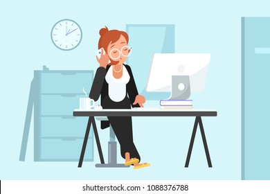 Girl At Work