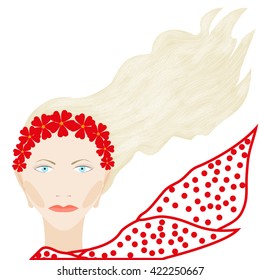 Girl in a wreath