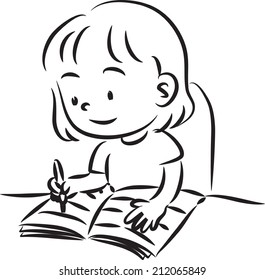 girl writing