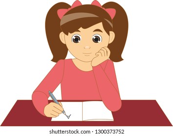 Girl Writing Images, Stock Photos & Vectors | Shutterstock