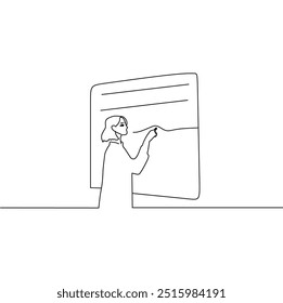 a girl is writing vector silhouette