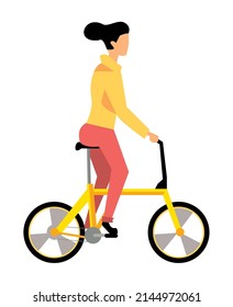 girl in yellow bicycle character