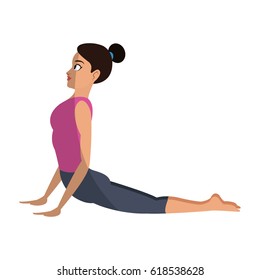 girl and yoga design