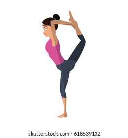 girl and yoga design