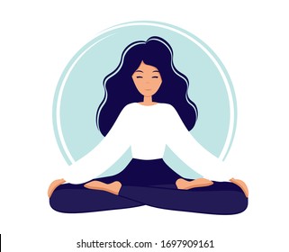 88,150 Meditating Girl Illustration Images, Stock Photos & Vectors ...