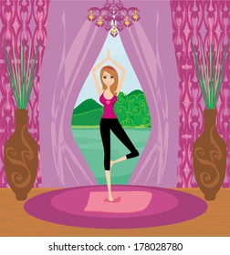 Girl in Yoga pose