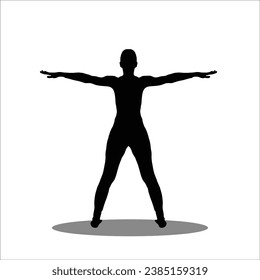 Girl yoga silhouette stock vector