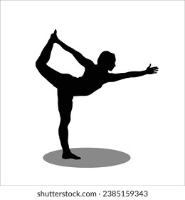 Girl yoga silhouette stock vector