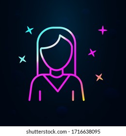 Girl young avatar nolan icon. Simple thin line, outline vector of avatar icons for ui and ux, website or mobile application