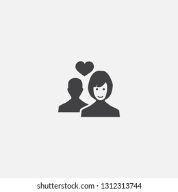 girlfriend base icon. Simple sign illustration. girlfriend symbol design. Can be used for web, print and mobile