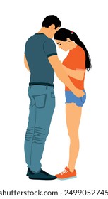 Girlfriend and boyfriend kissing on date vector illustration isolated. Love boy and girl hugging. Togetherness, tenderness, closeness. Dancing couple in love hug. Handsome dancers woman and man lovers