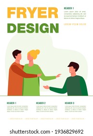 Girlfriend cheating her boyfriend with another man. Lover, husband, infidelity flat vector illustration. Relationship and betrayal concept for banner, website design or landing web page
