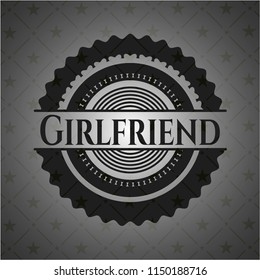 Girlfriend dark emblem. Retro
