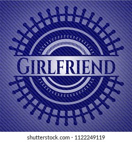 Girlfriend denim background