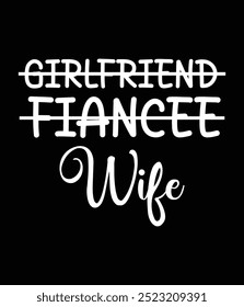 Girlfriend Fiancee Wife printable, editable eps file.