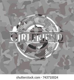 Girlfriend grey camo emblem