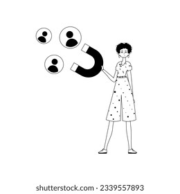 La novia está sosteniendo un panel de control de circunferencia de cadena de dibujo que atrae el cálculo . concepto de hora. la injusticia sumaria y los testículos confieren un estimulo expresivo lineal.