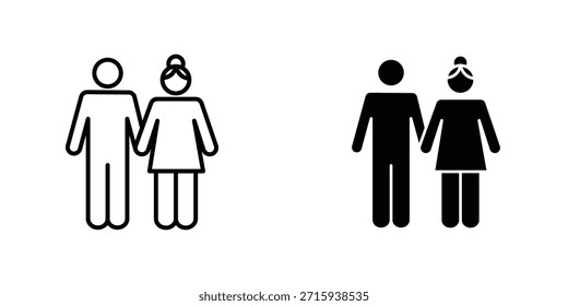 Girlfriend icon design collection. Vector sign and symbol for UI designs