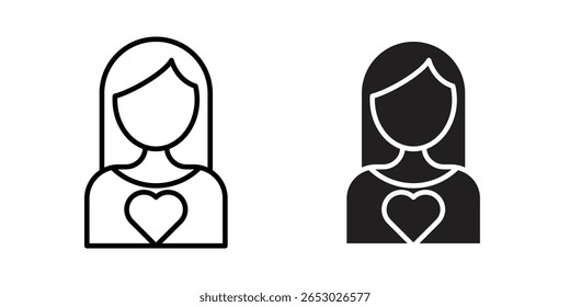 Girlfriend icon Logo Design Vector Template Illustration