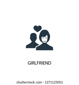 girlfriend icon. Simple element illustration. girlfriend concept symbol design. Can be used for web and mobile.