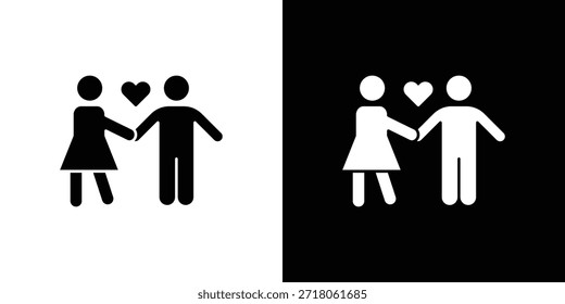 Girlfriend icon. Simple high quality pictogram. Modern solid style