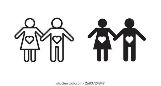 Girlfriend icon symbol shape. vector symbols.