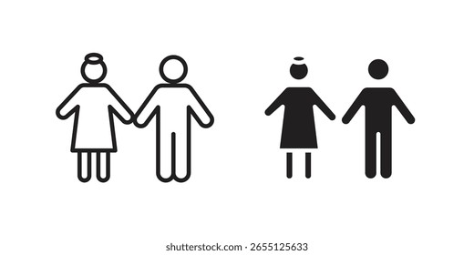 Girlfriend icon vector design. set web icons