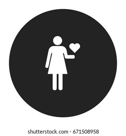 girlfriend icon vector isolated