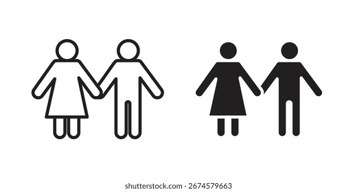 Girlfriend icon vector, sign and symbol for design, website or apps elements.