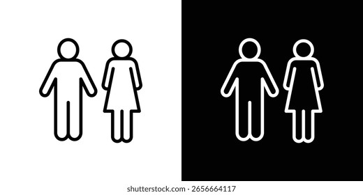 Girlfriend icon for website, vector design template elegant style