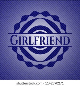 Girlfriend with jean texture
