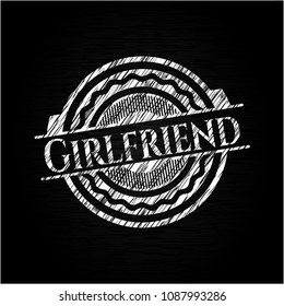  Girlfriend on chalkboard