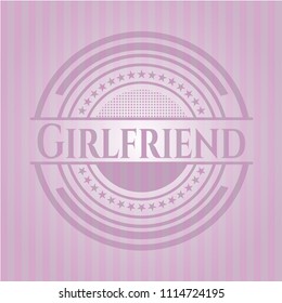 Girlfriend retro pink emblem