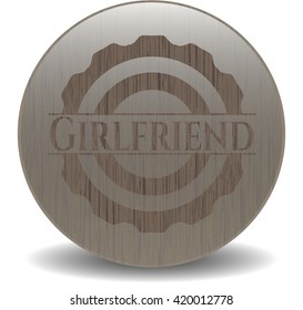 Girlfriend retro wood emblem
