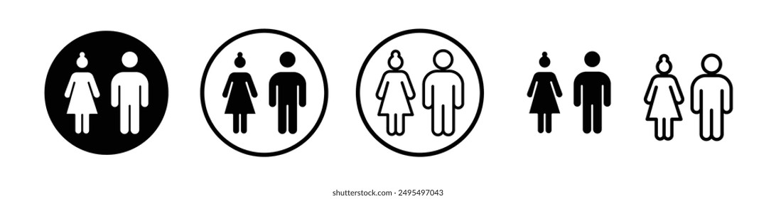 Icono de Vector de novia en color blanco y negro.