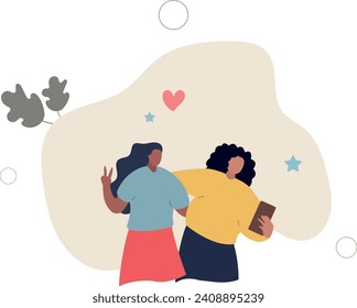 Girlfriend woman people spending time together. Gossip, bachelorette party, communication and support.