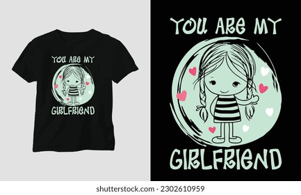 Girlfriend, Woman Special T-shirt and apparel design print typography