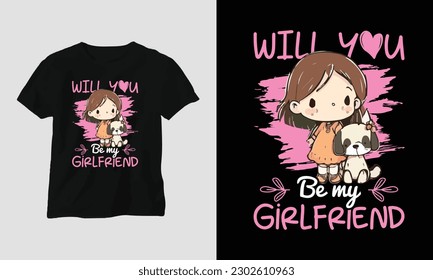 Girlfriend, Woman Special T-shirt and apparel design print typography