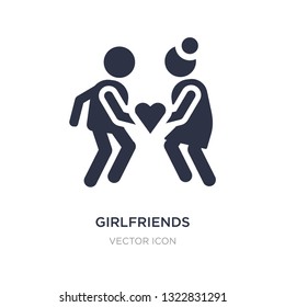 girlfriends icon on white background. Simple element illustration from People concept. girlfriends sign icon symbol design.