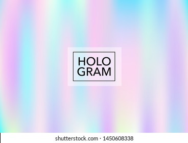 Girlie Hologram Gradient Vector Background. Luxury Trendy Dreamy Pearlescent Color Overlay. Vibrant Holographic Princess, Fairytale, Cute Girlie Texture. Unicorn Magic Funky Teal, Hologram Gradient