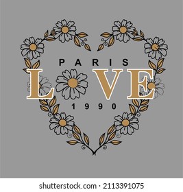girlish love tee design vector printing