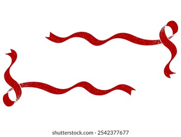 Girlish ribbon title frame. Vector data.