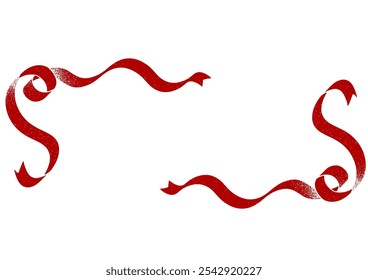 Girlish ribbon title frame. Vector data.
