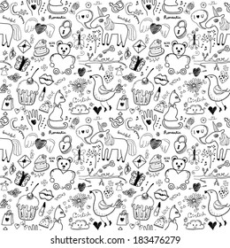 Girlish seamless pattern
