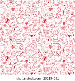 Girlish seamless pattern